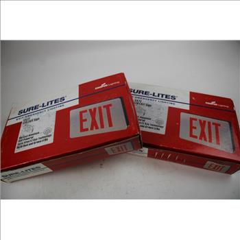 Lot Of Five (5) Sure-Lites LED Exit Sign Model CX71