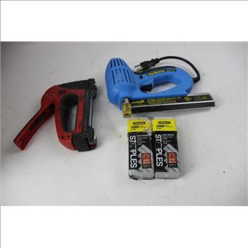 Lot Of Stapler Guns And More