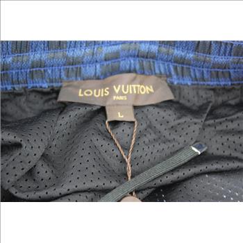 Louis Vuitton Black/Blue Swim Shorts, Size Large
