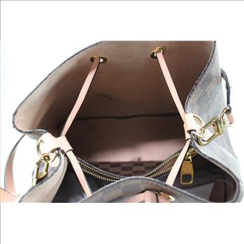 Louis Vuitton Brown Checker Hand Bag - Doublechecked By Entrupy
