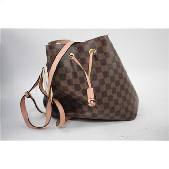 Louis Vuitton Brown Checker Hand Bag - Doublechecked By Entrupy