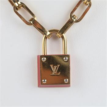 Louis Vuitton GP Lock N' Roll Red Enamel Necklace