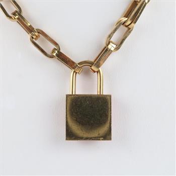 Louis Vuitton GP Lock N' Roll Red Enamel Necklace