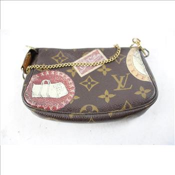 Louis Vuitton Monogram Stamp Canvas Mini Pochette Bag - Doublechecked By Entrupy