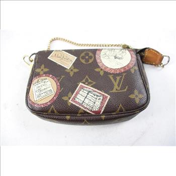 Louis Vuitton Monogram Stamp Canvas Mini Pochette Bag - Doublechecked By Entrupy