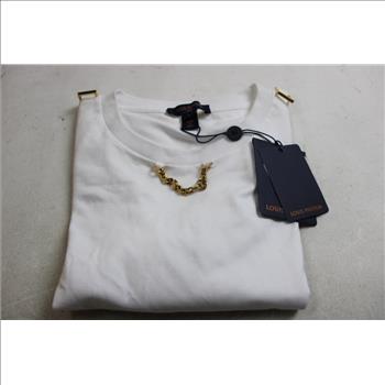 Louis Vuitton White Crop Top T-Shirt, Large