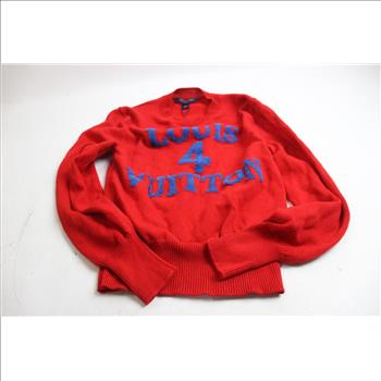 Louis Vuitton XS Red Louis 4 Vuitton Pullover Sweater