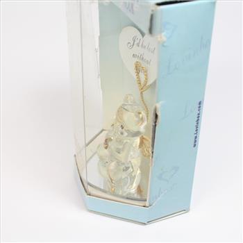 Lovinbox Hang Sculpted Glass Bear Angel Figurine In Original Packaging