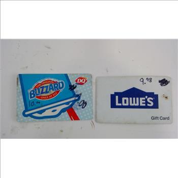 Lowes And DQ Gift Card