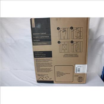 Lowe's Surface Mount True White Mirrored Rectangle Medicine Cabinet