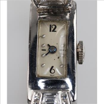 Lucien Picard 5.06cts TW Diamond Platinum Dress Watch- Evaluated By Our Certified Gemologist-AGS/GIA