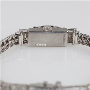 Lucien Picard 5.06cts TW Diamond Platinum Dress Watch- Evaluated By Our Certified Gemologist-AGS/GIA