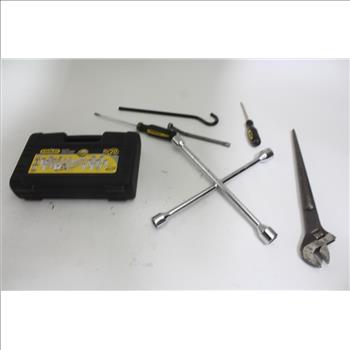 Lug Wrench, Crescent Wrench, Socket Set, Screwdrivers And More: Stanley: 5+ Pieces
