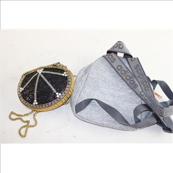 Lulu Small Bead Purse & Adidas Mini Backpack, 2 Pieces