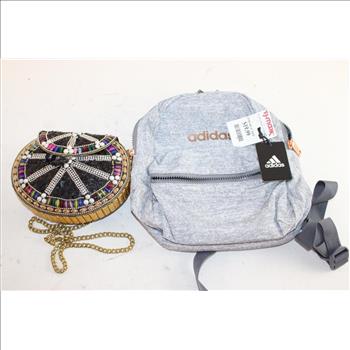 Lulu Small Bead Purse & Adidas Mini Backpack, 2 Pieces