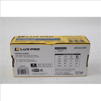 Lux Pro Extended Runtime Multi-Color LED Headlamp 6 Multi Pack