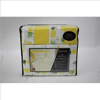 Luxury 6 Piece Bed Sheet Kin Size, 2 Sets