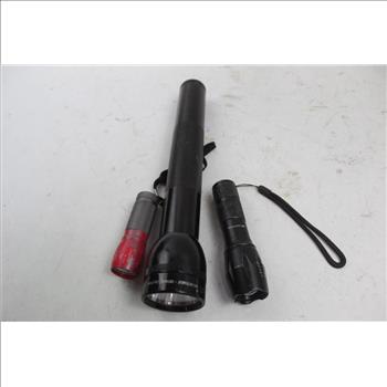 Maglite, Bell+Howell, & More Assorted Flashlights; 5+ Pieces