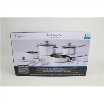 Mainstays Cookware Set; 10 Pieces