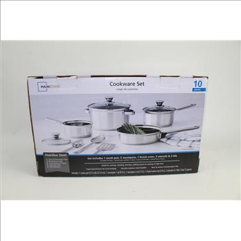 Mainstays Cookware Set; 10 Pieces