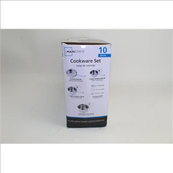 Mainstays Cookware Set; 10 Pieces