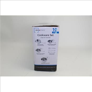 Mainstays Cookware Set; 10 Pieces