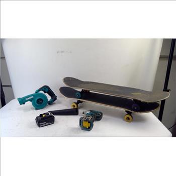 Makita Cordless Blower, Impact Driver, Skateboards, 4 Pieces