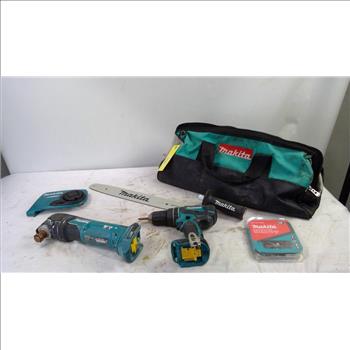 Makita Cordless Hammer Drill, Oscillating Multi-Tool, And More In Tool Bag