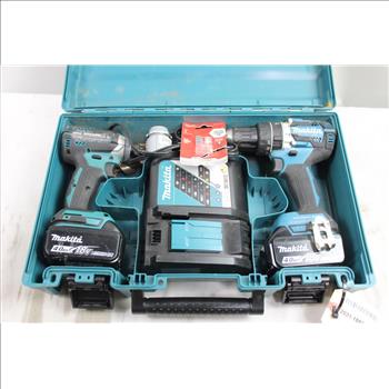 Makita Hammer Drill, Charger, Batterys Set