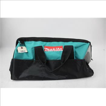Makita Reciprocating Saw XRJ06, Cordless Angle Grinder XAG04, And Makita Tool Bag
