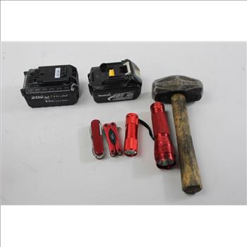 Makita Toolbag With 2 Battery Packs, Duracell Flashlight, And More, 5+ Pieces