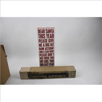 Manfrotto, Nano Lighting Stand, Black, And Christmas Sign