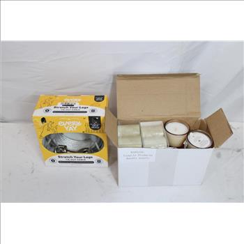 Manual Embossing Machine, Dog Tie-Out Cable, LED Candles, And Mini Vanilla Candles