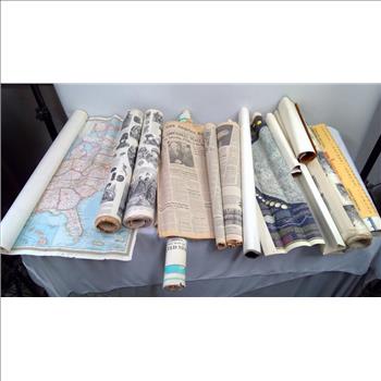 Maps, Vintage Newspapers, And Posters