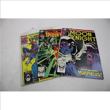 Marvel The Amazing Spider-Man, Moon Knight, And Spider-Woman Comics, 6 Pieces