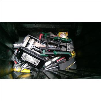 MasterForce Rolling Tool Box With Mixed Tools - Bolt Cutter, Pliers, Vise, And More