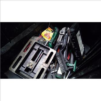 MasterForce Rolling Tool Box With Mixed Tools - Bolt Cutter, Pliers, Vise, And More