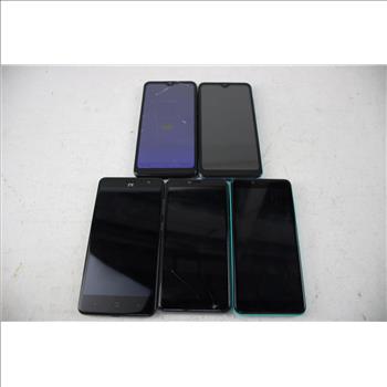 Maxwest And More Cell Phone Lot,  5 Pieces, Sold For Parts