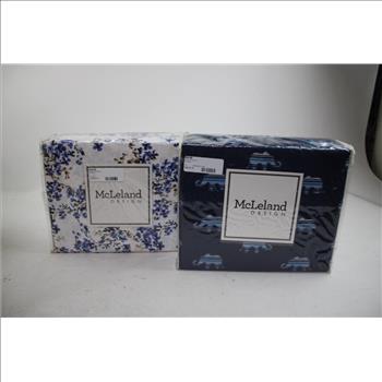 McLeland Floral, And Elephant Indigo Twin Sheet Sets, 2 Pieces