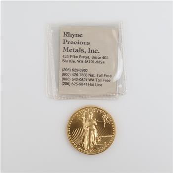 MCMLXXXVII US American Eagle Fine Gold $50 1oz