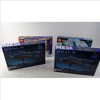 Mega And Lego Block Toy Bulk Lot, 4 Pieces