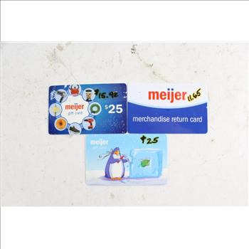 Meijer Giftcards, 3 Pieces
