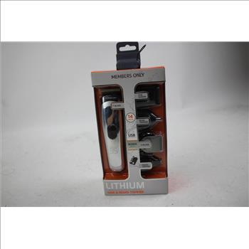 Members Only Lithium Metallic Cordless Rechargeable Hair & Beard Trimmer
