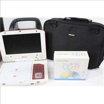 Memorex MVDP-1085-RDW Portable DVD Player & More, 5 Items