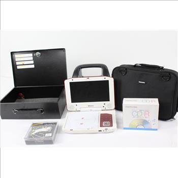 Memorex MVDP-1085-RDW Portable DVD Player & More, 5 Items