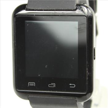 Mens Black Leather Pandaoo Smartwatch