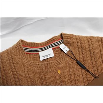 Men's Burberry Chunky Cable Knit Sweater, Size M