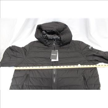Men's DKNY Quilted Perforamce Hooded Bomber Jacket, Size XL