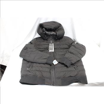 Men's DKNY Quilted Perforamce Hooded Bomber Jacket, Size XL