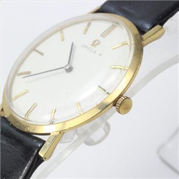 Men's Omega Vintage Ultra Thin 14kt Gold Watch - Evaluated By Independent Specialist